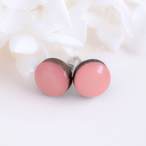 STUD EARRINGS - PEACH